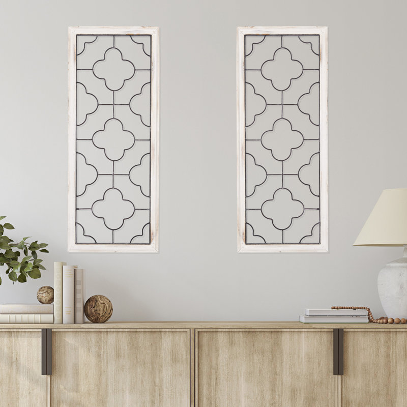Farmhouse Abstract Wall Decor on Wrought Iron