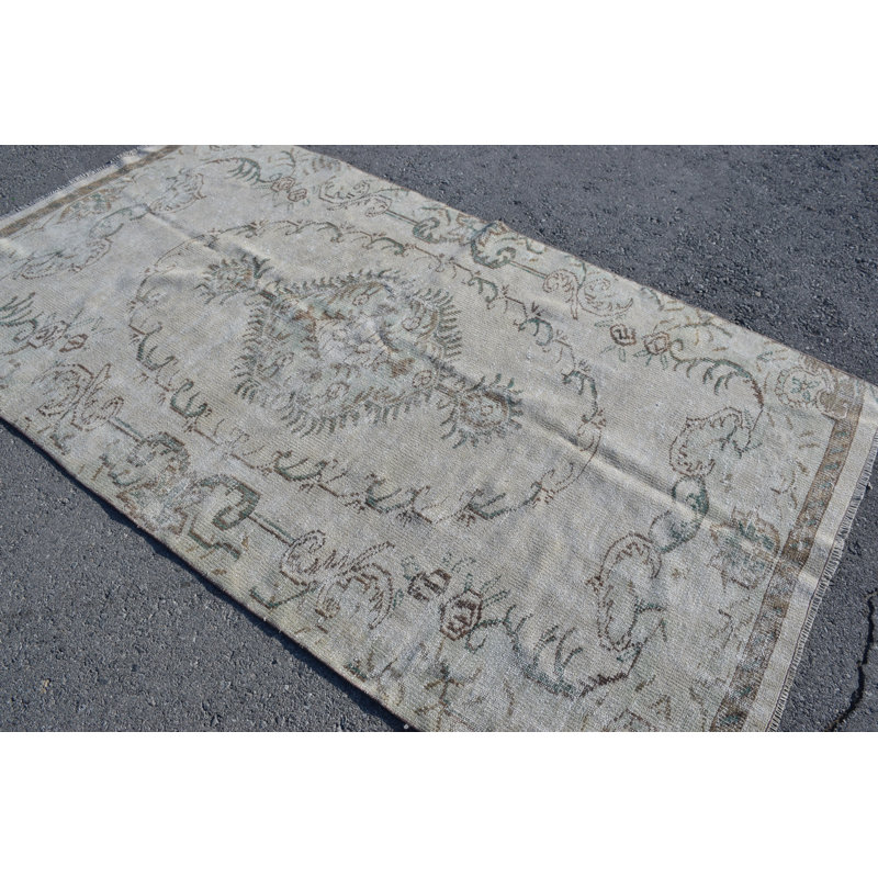 Tapis turc rétro Oushak parfait pour un grand salon, salle à manger ou salon - Antique organique