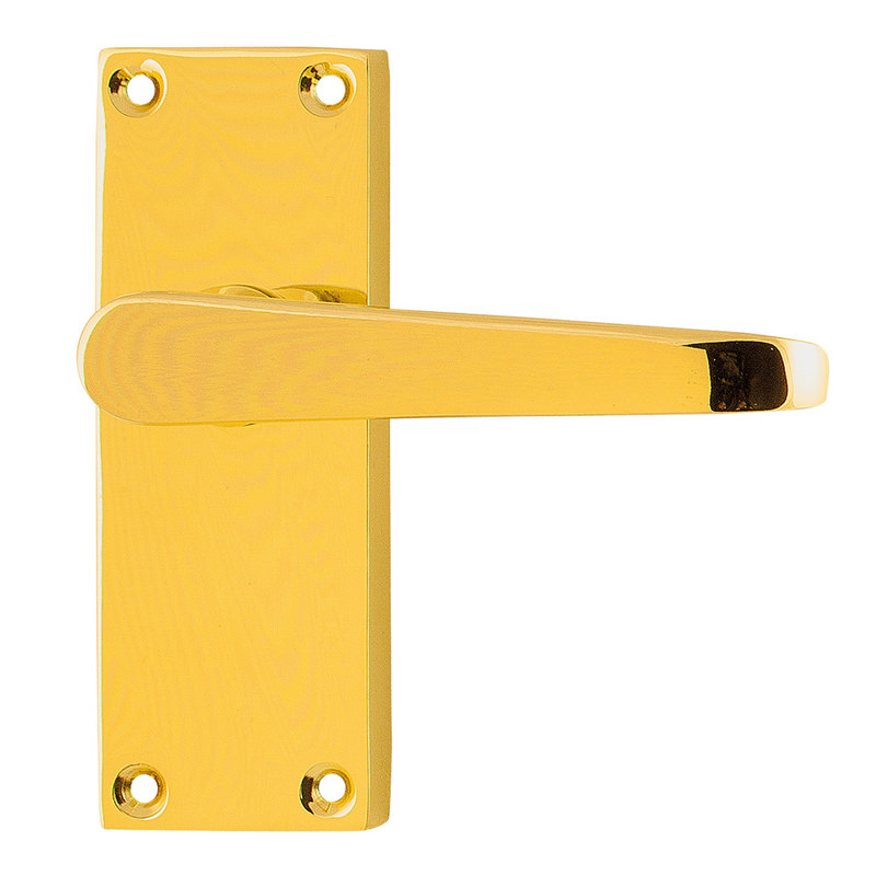 Victorian Straight Door Handle, Polished Chrome