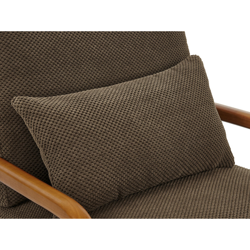 Fauteuil d'appoint rembourré 26 po de large avec coussin lombaire, Coffee