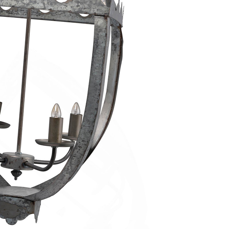 4 - Light Metal Chandelier, Hanging Light Fixture With Adjustable Chain For Kitchen Dining Room Foyer Entryway, Bulb Not Included
