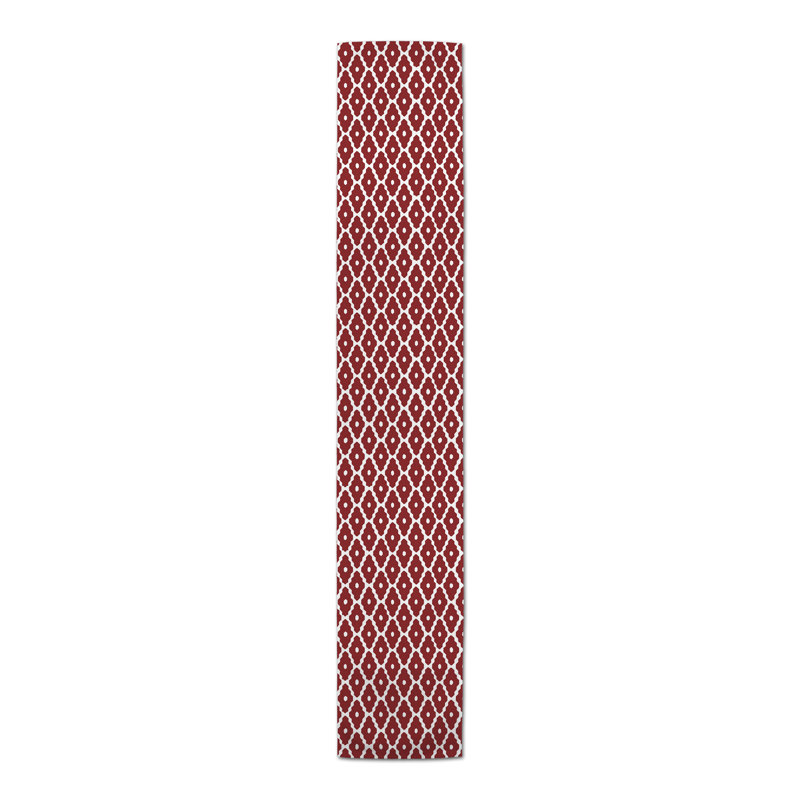 Fontana Geometric Table Runner, 72" x 16", Red