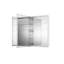 Armoire à pharmacie encastrée ou murale en aluminium pour salle de bain, 40 po L x 36 po H, avec étagères en verre réglables-1298744654