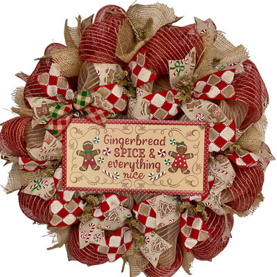 Belle couronne de Noël en épice faite à la main
