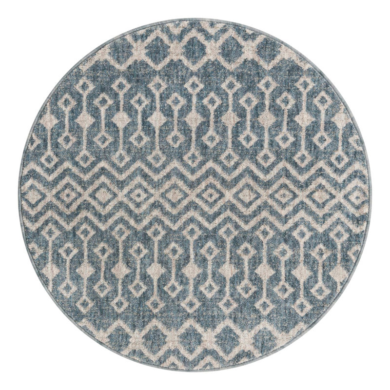 Barnkine Geometric Indoor Rug, Round 3'3"