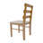 Set of 2 Natural Solid Wood Dining Chair with Upholstered Cushion, Ladder Back Design-286030492