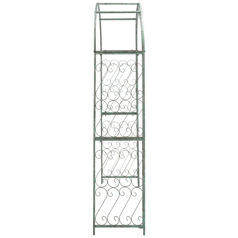 Antique Green Iron Garden Trellis Arch Arbor