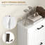 Slim Shoe Cabinet, Trendy Shoe Storage Cabinet With 3 Large Fold-Out Drawers & A Spacious Top Surface For Small Items