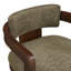Fauteuil de salle à manger Lyddia de style néoclassique moderne, rembourré, avec structure en bois cannelé, largeur 60 cm (23,5 po).-135068430-135068428
