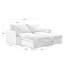 Two-Seater Sofa With 2 Storage Footrest, 2 Seater Sectional Comfy Couch-2039617445