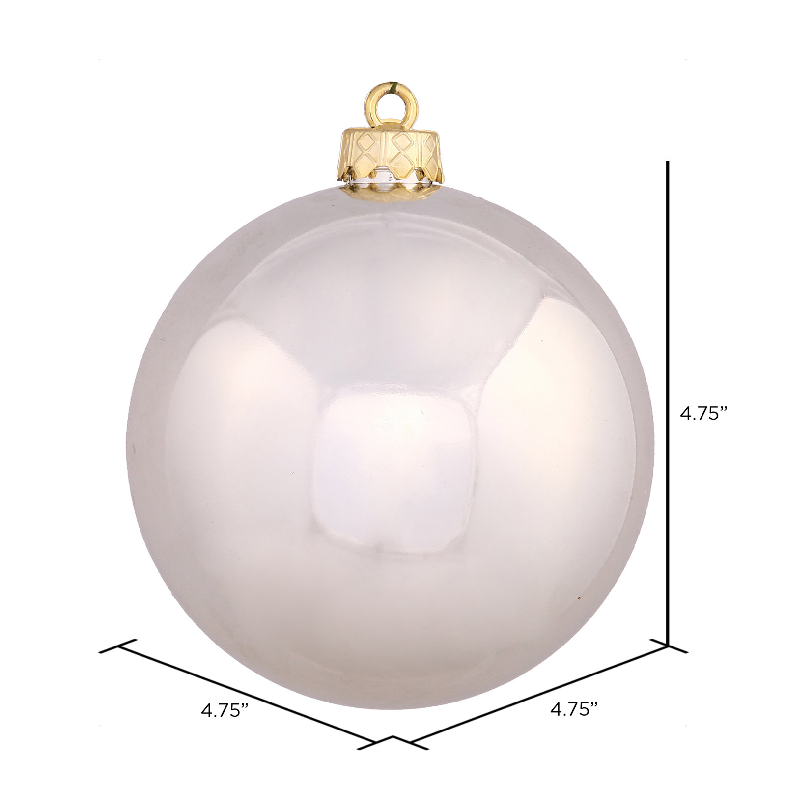 The Holiday Aisle® 6" Shatterproof Bauble, Red, 4.75"