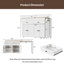 L'îlot de cuisine convient à la maison avec table de salle à manger extensible, 2 tiroirs, armoires à 4 portes et support à épices