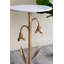 Table d'appoint 14 x 14 x 24 po Tulip Gold avec plateau en marbre blanc (table basse incluse)