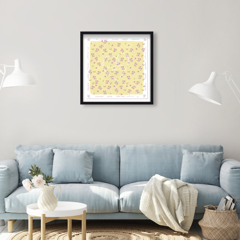 Butter Spring Fashion Print by Oliver Gal, 25.5"H x 25.5"W, Black Shadowbox