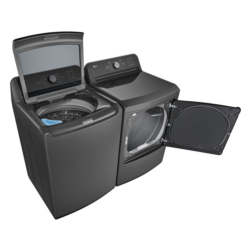 LG Top Load Washer with 4-Way Agitator® and TurboDrum®, Technology, 4.1 cu. ft., Monochrome Gray