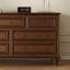 Armoire d'appoint en bois manufacturé et brun noisette