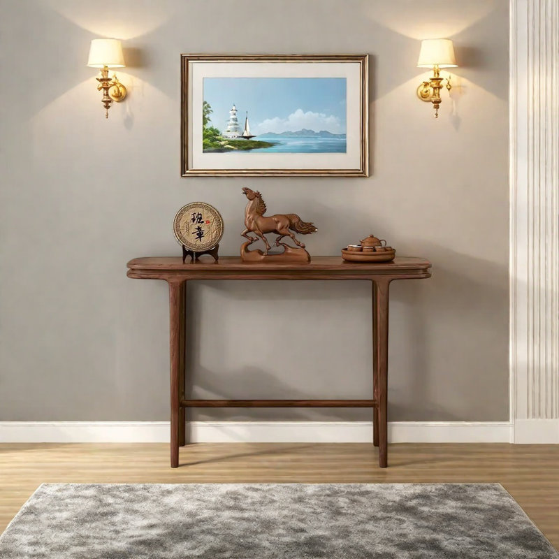 Modern Minimalist Solid Wood Console Table, 33.46" H x 39.37" W x 13.78" D