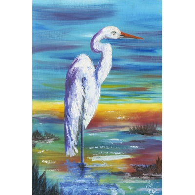 Heron I - Wrapped Canvas Painting