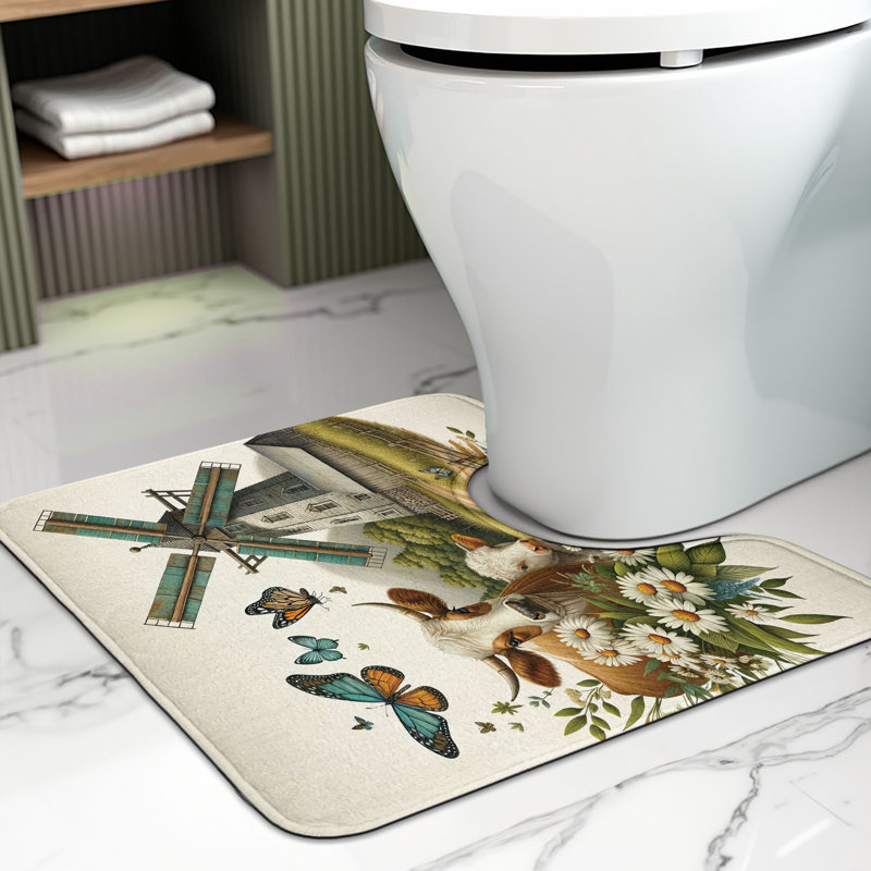 Tapis de salle de bain en U Farmhouse
