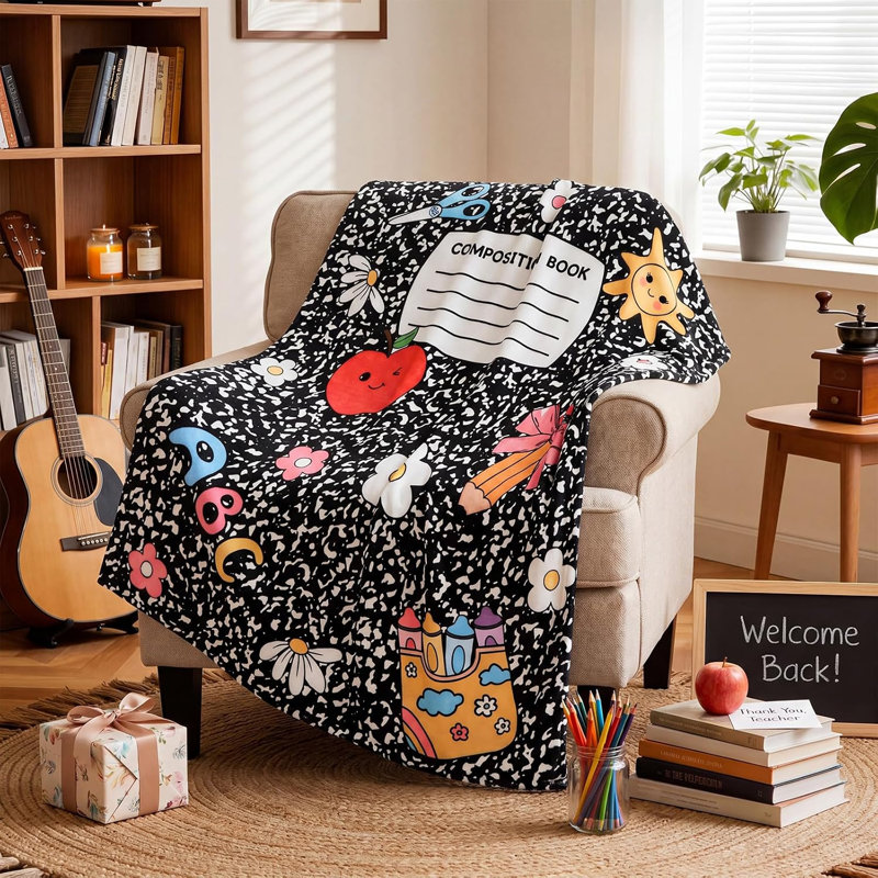 Coussins de composition 40 "x 50" pour la rentrée scolaire, 50" L x 40" W