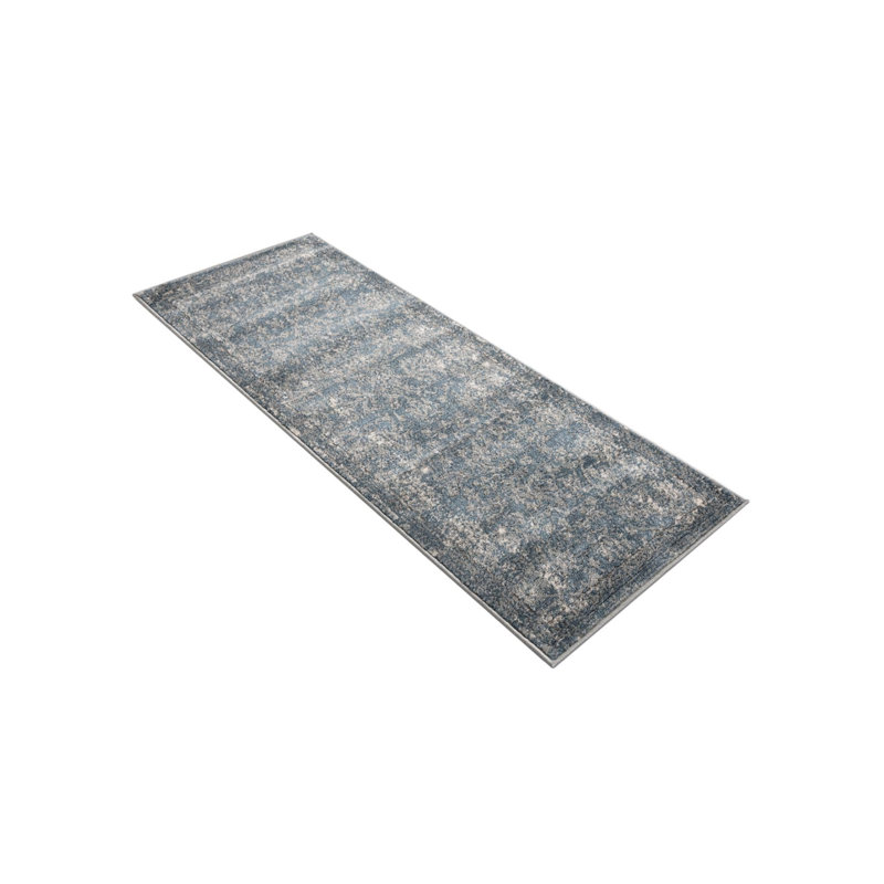 Charters Towers Oriental Blue Area Rug, Runner 2'7" x 12'