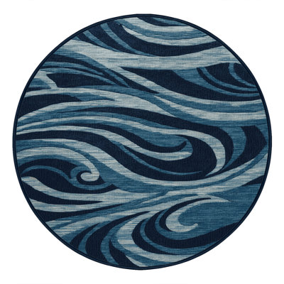  Tapis nautique lavable à motifs abstraits océan