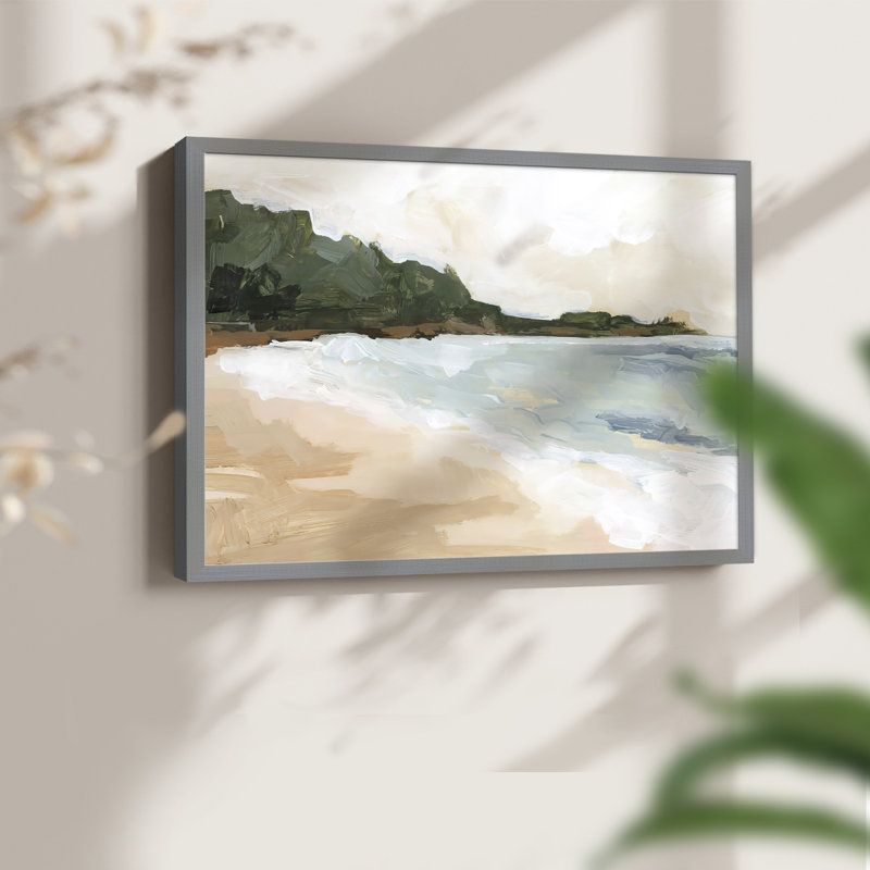 Cove Break I -Framed Print - Restickable, H 16 po x l 20 po, Gris