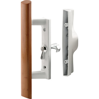 Prime-Line Patio Door Internal Style door Handle, White, 3-1/2 in. Hole Centers (Single Pack)