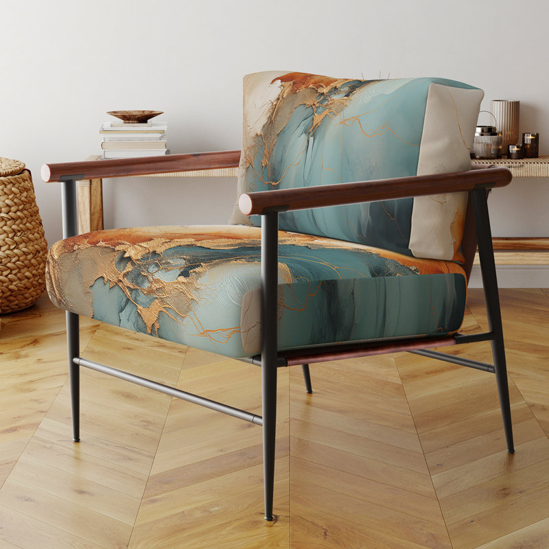 Fauteuil d'appoint rembourré Teal Bold Energy V, Noir