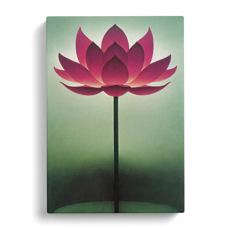 Lotus Flower - Wrapped Canvas, 50cm H x 35cm W x 3cm D