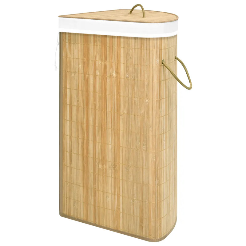 Laundry Hamper with Handles, Brown