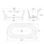 Baignoire de trempage autoportante ovale 61 po avec base en piédestal-133335802