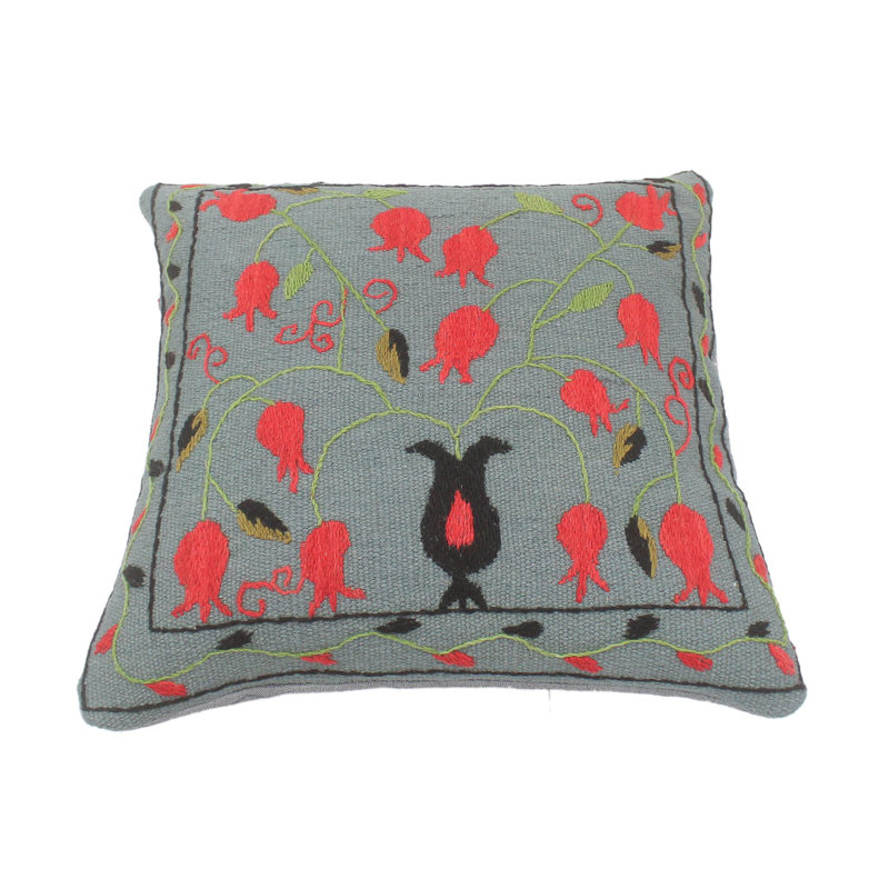 Coussin fait à la main éclectique Kilim Suzani
