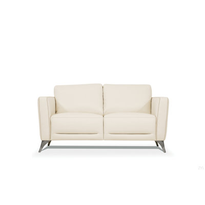 Malaga Cream Leather Loveseat