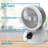 Brentwood 6 Inch Three Speed Oscllating Desktop Fan With Timer And Remote Control In White