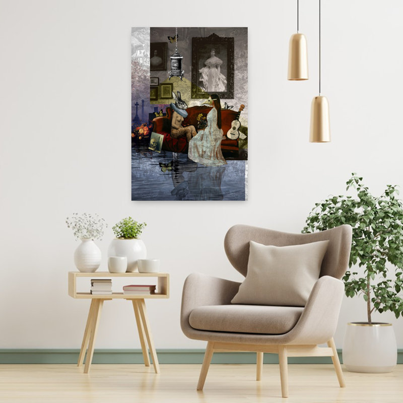 Art contemporain contemporain abstrait, H 36 po x l 24 po