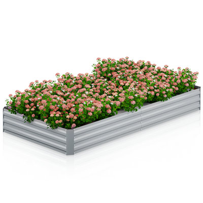 Raised Garden Bed Kit Outdoor Metal Gardening Planter Box for Vegetable Elevated Flower Succulents