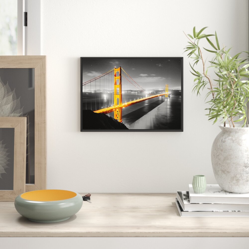 Gerahmtes Wandbild riesige Golden Gate Bridge