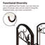Support à bûches en métal Adaley H 30 po x l 16,2 po bronze