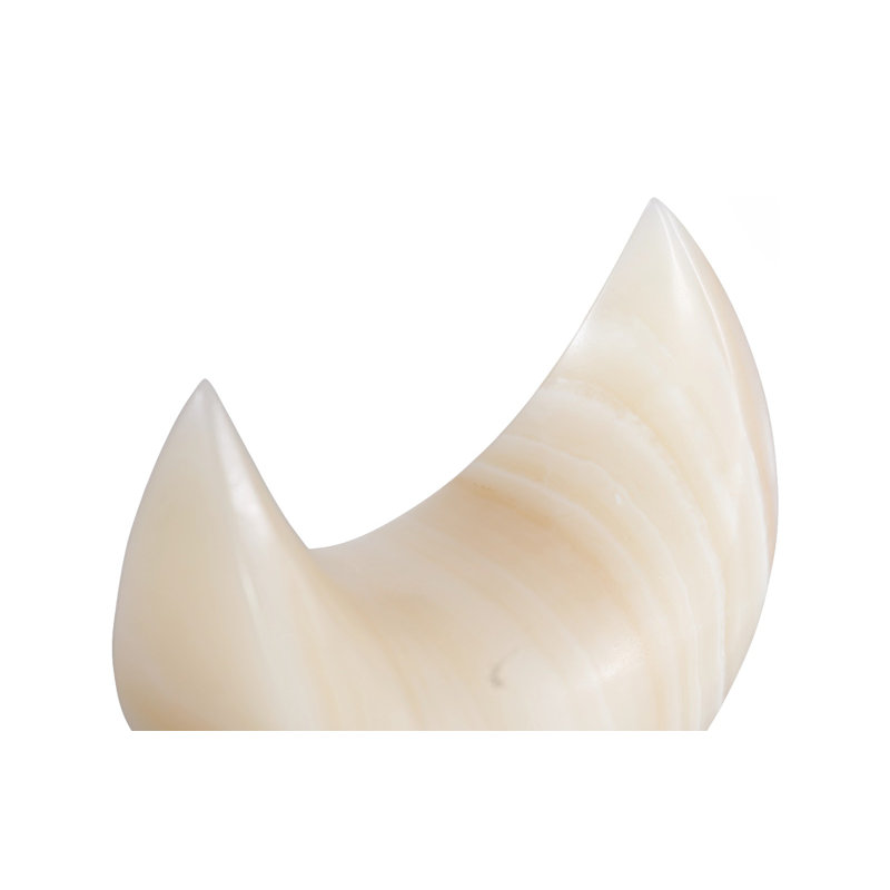 Onyx Moon Sculpture, Small, Off White, Assorted, 7" H x 8" W x 4" D