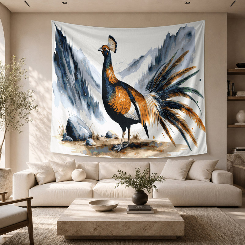 Tapisserie murale faune de l'Himalaya, 26 po x 36 po