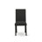 7 Piece Dining Room Furniture Set Consist of a Rectangle Dining Table with X-Legs and 6 Black Color Linen Fabric Upholstered Chairs, Wire brushed Black-1904794897-1904794902