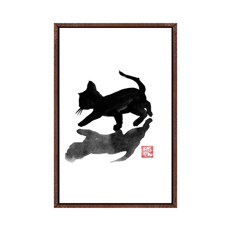 Playing In The Sun by Péchane - Print on Canvas, 152.5 cm H x 101.5 cm W, Classic Brown Wood Framed