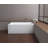 Kingston Brass Aqua Eden 60-Inch Acrylic Rectangular 2-Wall Corner Alcove Tub, Hand Drain-93574721