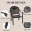  Ensemble repas pour 6 personnes avec table ovale et coussins bleus Shiesha