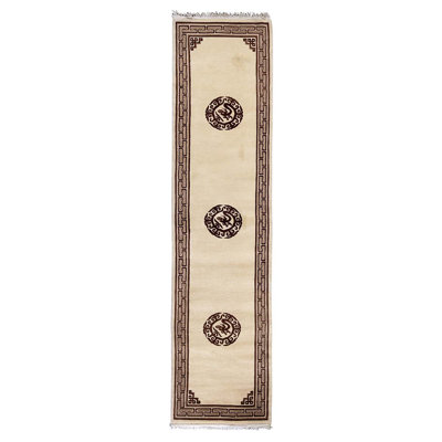 One-of-a-Kind 3'1" X 12'9" Runner Wool Area Rug in