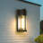 Tulsita 1 - Light 13" H Black Iron Hammered Glass ETL Outdoor Wall Lantern with Dusk to Dawn