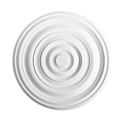 29-3/8 in x 1-1/4 in Plain Primed White Polyurethane Ceiling Medallion