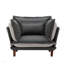 Fauteuil surdimensionné en chenille de style moderne avec coussins double face et support réglable, pour plus de confort et de polyvalence dans n'importe quelle pièce-95584151