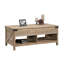 Table basse à plateau relevable, finition brune